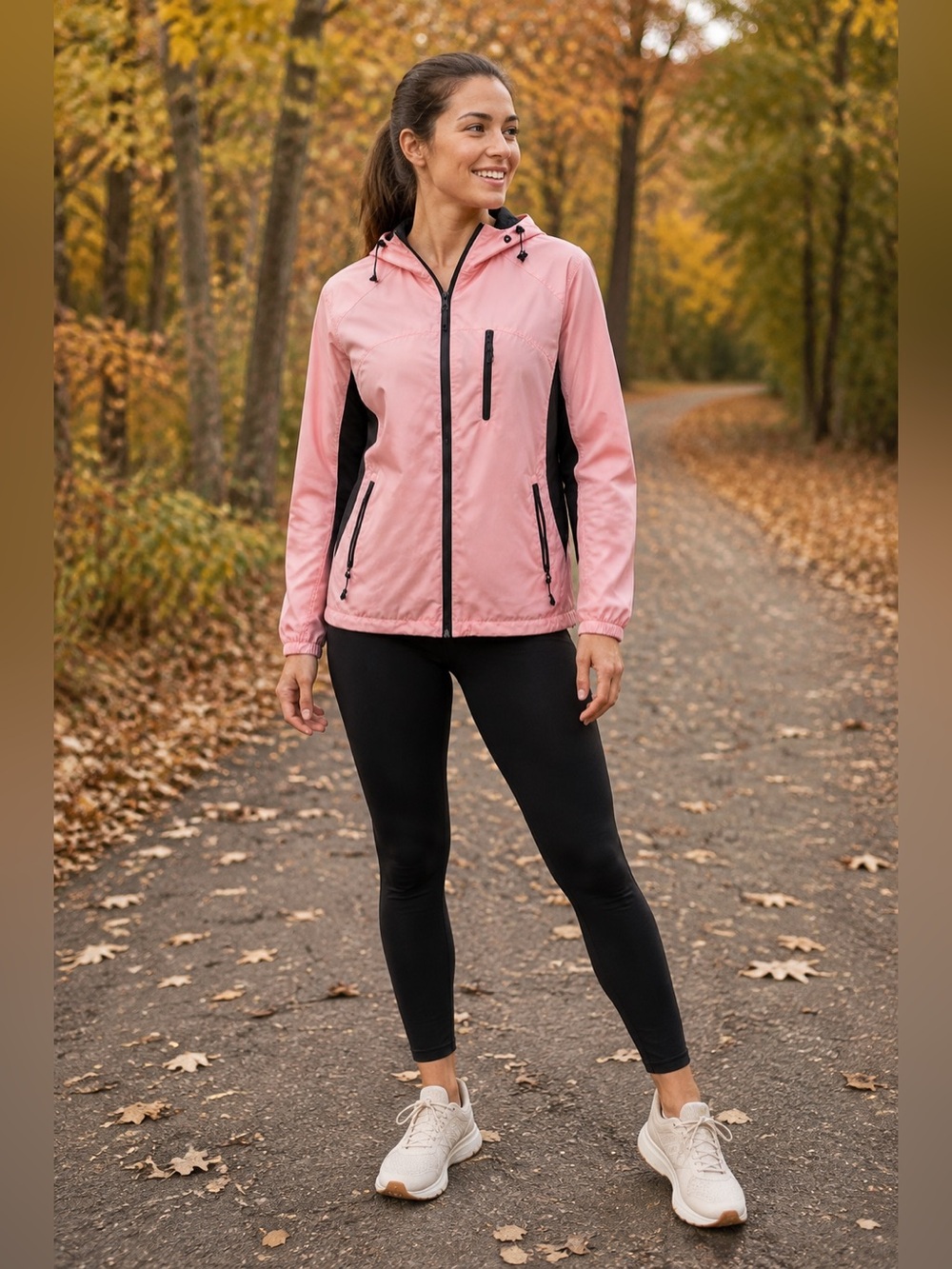 Women's Pink and Black Spring Jacket